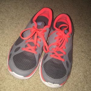 Grey and Orange Nike Tennis Shoes!